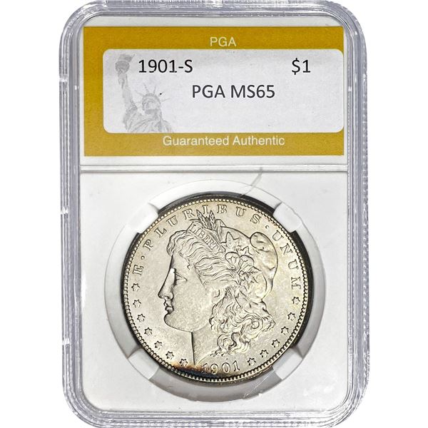 1901-S Morgan Dollar PGA MS65