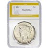 Image 1 : 1921 Peace Dollar PGA MS64