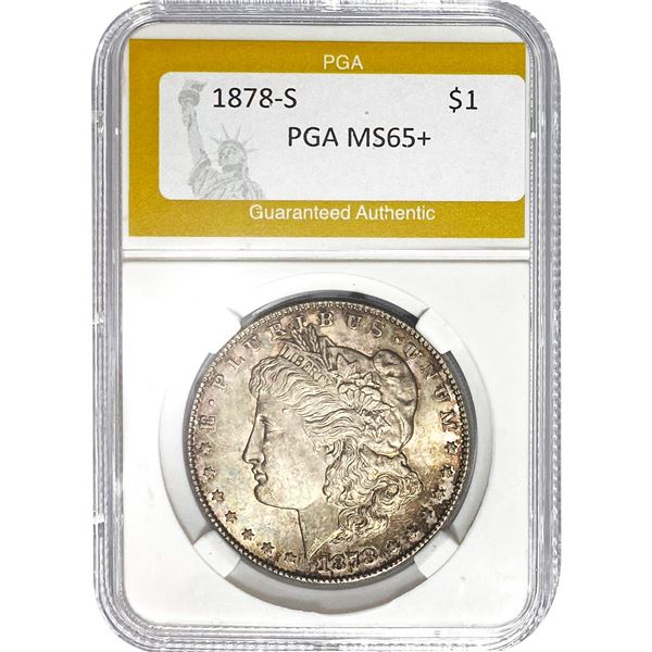 1878-S Morgan Silver Dollar PGA MS65+
