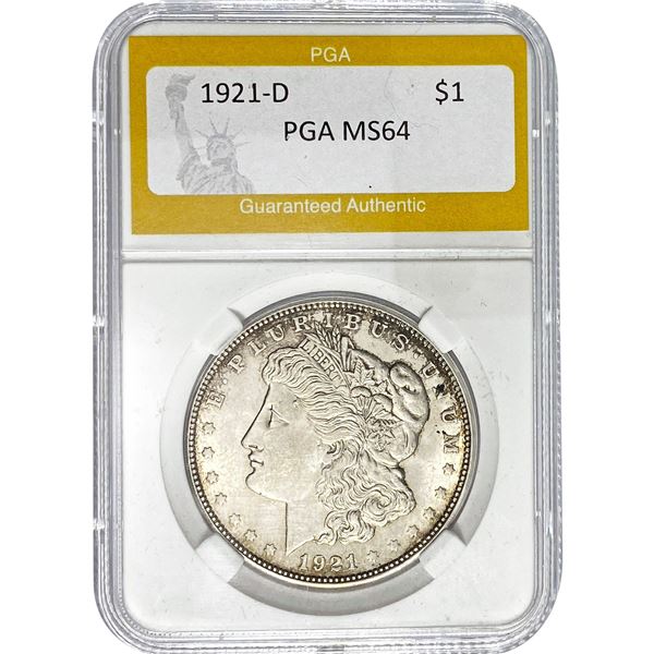 1921-D Morgan Dollar PGA MS64