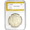 Image 1 : 1934 Peace Dollar PGA MS64