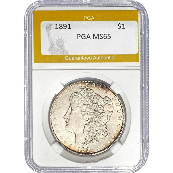1891 Morgan Silver Dollar PGA MS65