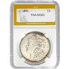 1891 Morgan Silver Dollar PGA MS65