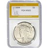 1934 Peace Dollar PGA MS65