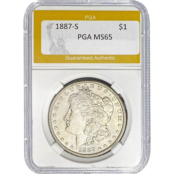 1887-S Morgan Dollar PGA MS65