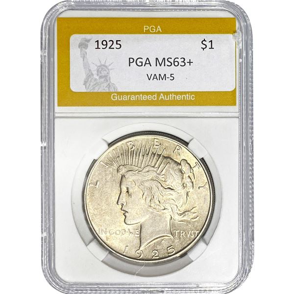 1925 Peace Dollar PGA MS63+