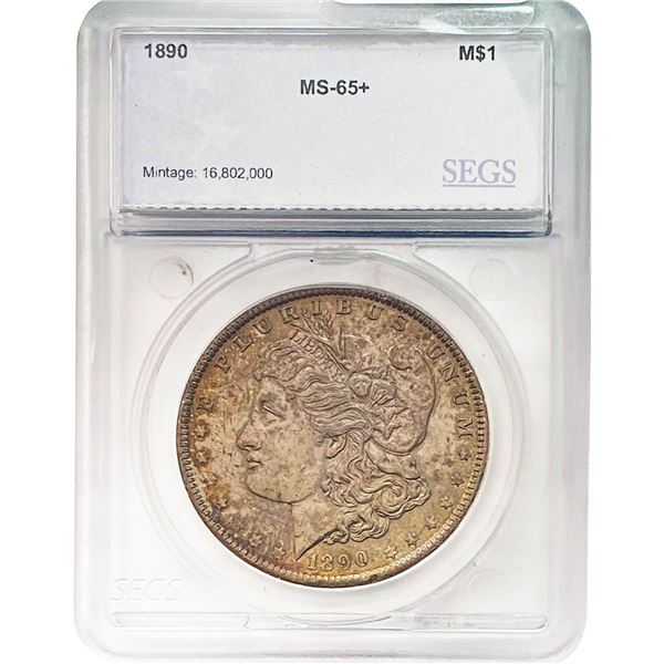 1890 Morgan Silver Dollar SEGS MS-65+