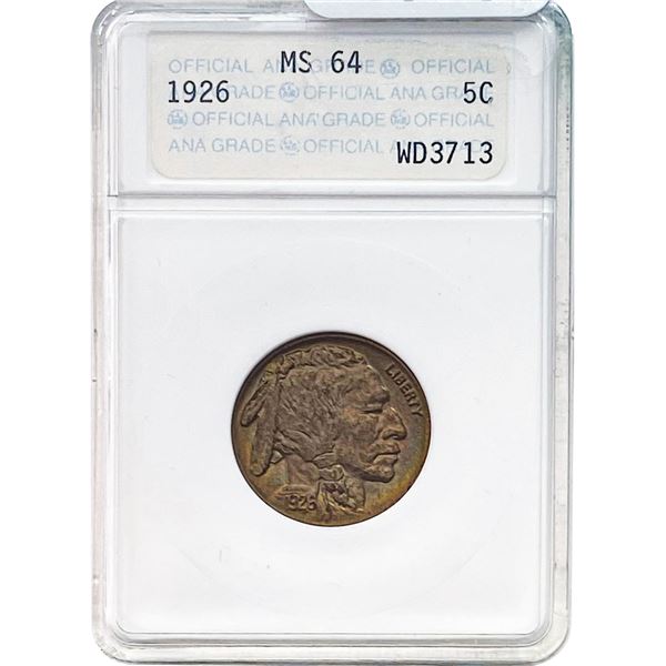 1926 Buffalo Nickel ANACS MS64