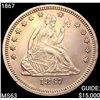 Image 1 : 1867 Seated Liberty Quarter CHOICE BU