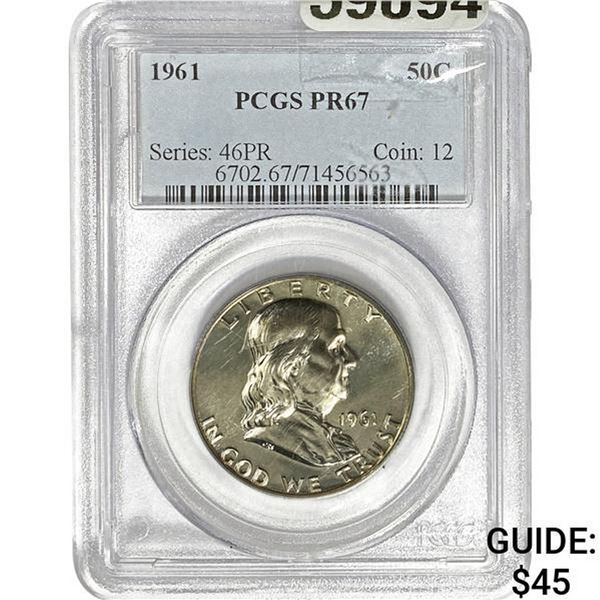 1961 Franklin Half Dollar PCGS PR67