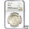 Image 1 : 1923 Peace Dollar NGC MS64
