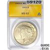 1923 Peace Dollar ANACS MS63