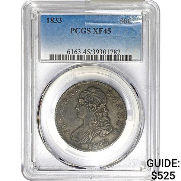 1833 Capped Bust Half Dollar PCGS XF45