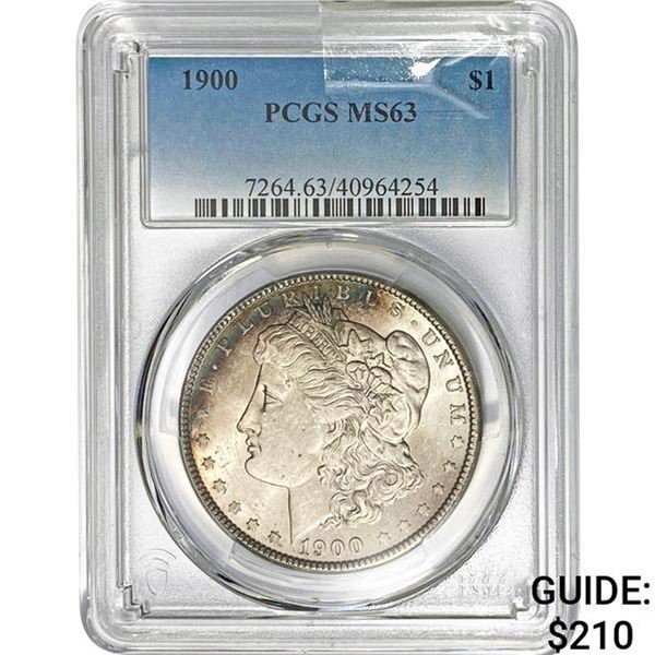 1900 Morgan Silver Dollar PCGS MS63