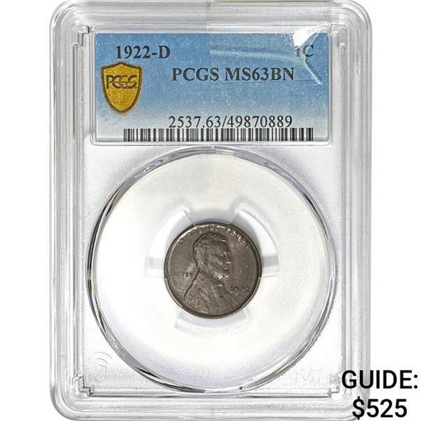 1922-D Lincoln Cent PCGS MS63BN