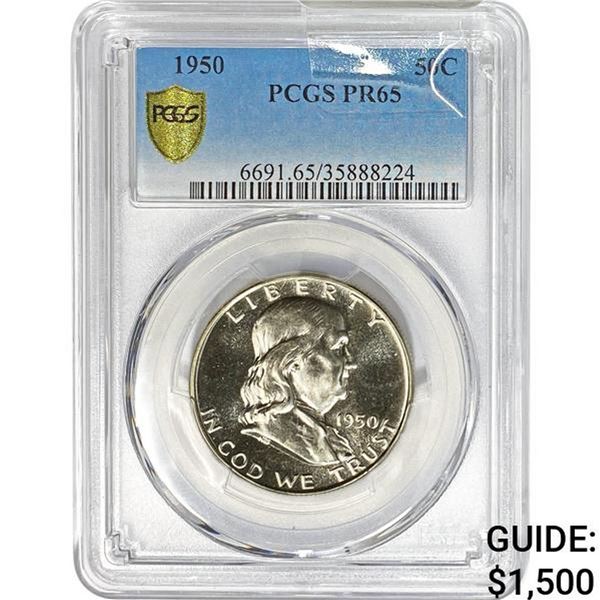 1950 Franklin Half Dollar PCGS PR65