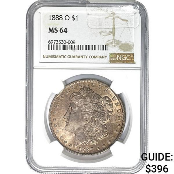 1888-O Morgan Silver Dollar NGC MS64