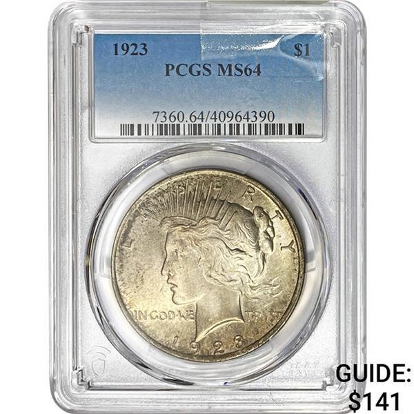 1923 Peace Dollar PCGS MS64