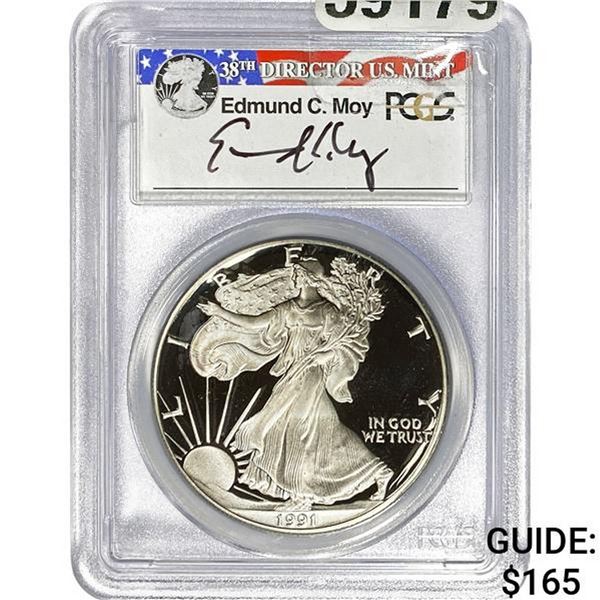 1991 $1 Silver Eagle PCGS PR69DCAM