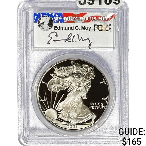 2001-W Silver Eagle PCGS PR69DCAM
