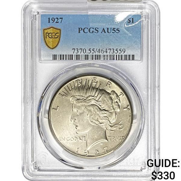 1927 Peace Dollar PCGS AU55
