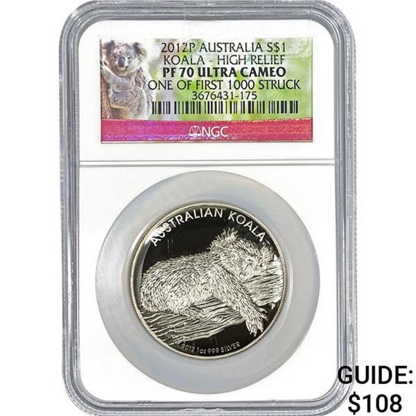 2012-P Australia $1 Koala NGC PF70 UC