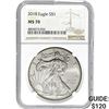 Image 1 : 2018 American Silver Eagle NGC MS70