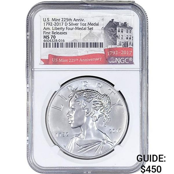 2017-D American Liberty Silver Medal NGC
