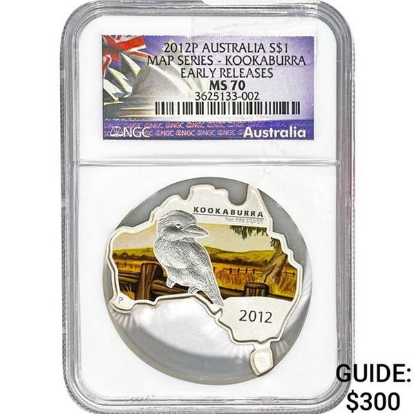 2012P Australia $1 Kookaburra NGC MS70