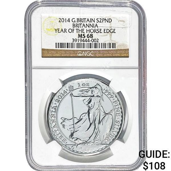 2014 G.Britain S2PND Britannia NGC MS68