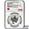 Image 1 : 2015 Canada Maple Leaf $5 E=mc2 NGC PF70