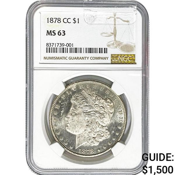 1878-CC Morgan Dollar NGC MS63