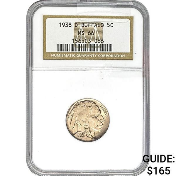 1938-D Buffalo Nickel NGC MS66