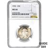 Image 1 : 1953 25C NGC MS66