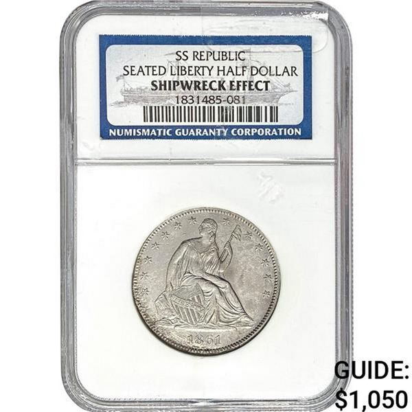 1861 Seated Liberty Half Dollar NGC Ship