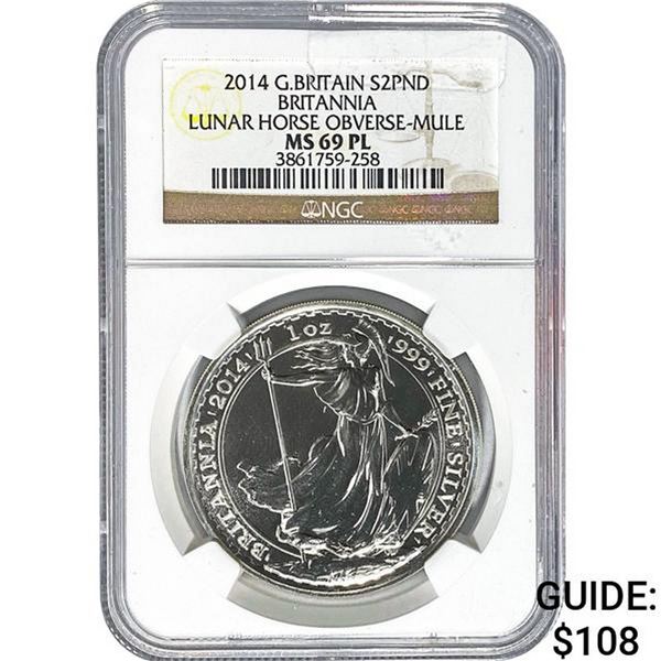 2014 G.Britain S2PND Britannia NGC MS69