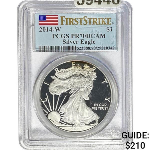 2014-W $1 Silver Eagle PCGS PR70DCAM