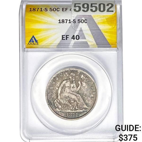 1871-S Seated Liberty Half Dollar ANACS