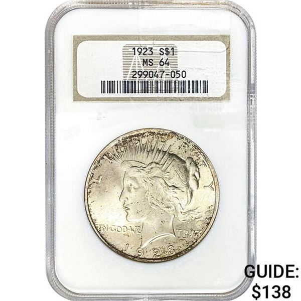 1923 Peace Dollar MS64