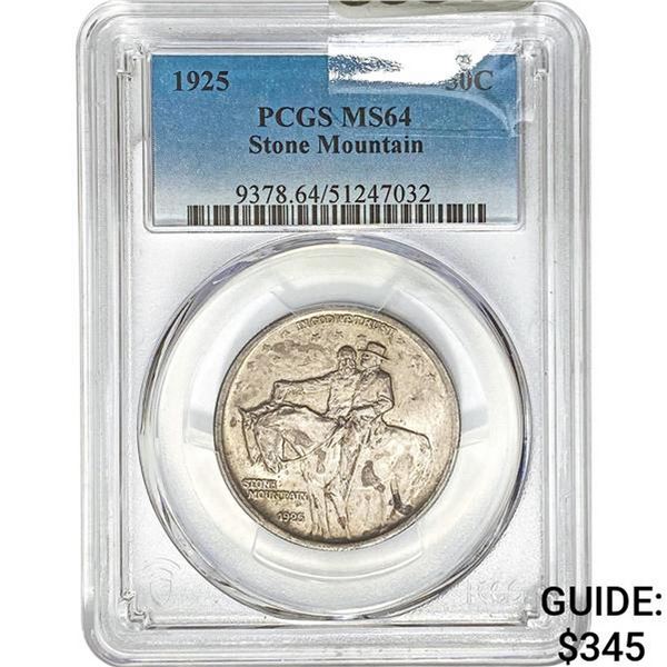 1925 Stone Mountain Half Dollar PCGS MS6