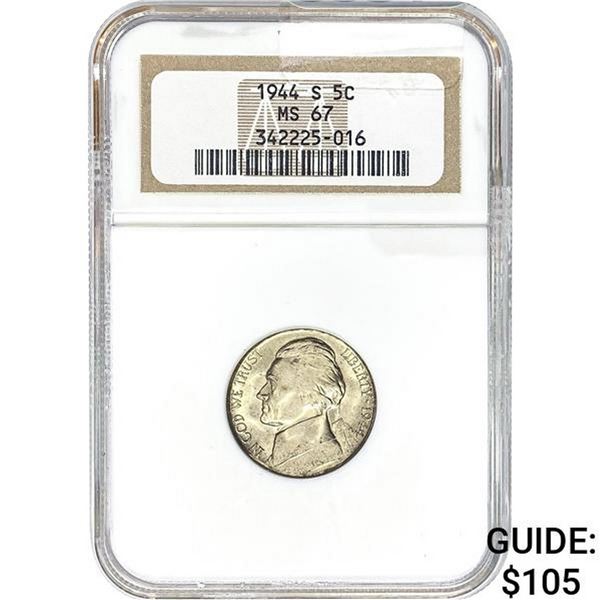 1944-S Jefferson Nickel ANACS MS67