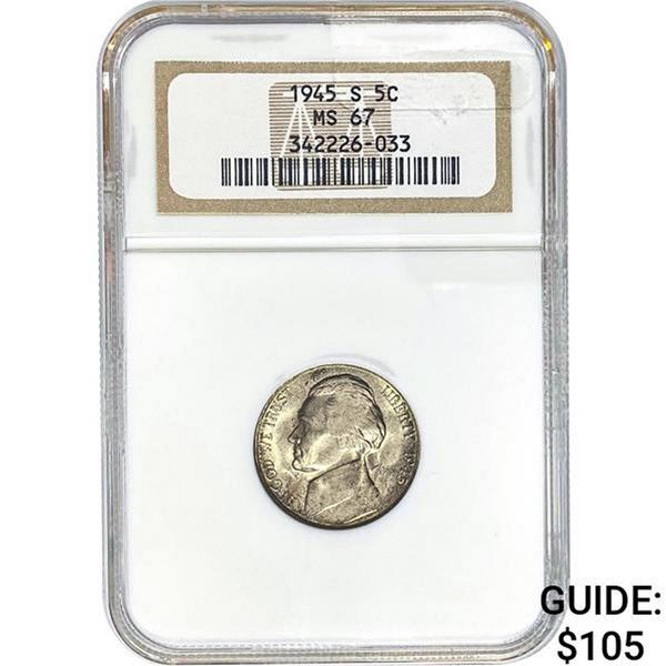 1945-S Jefferson Nickel NGC MS67