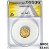 1852 $2.50 Gold Quarter Eagle ANACS AU50