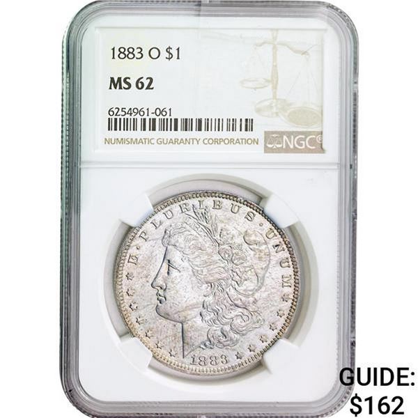 1883-O Morgan Silver Dollar NGC MS62