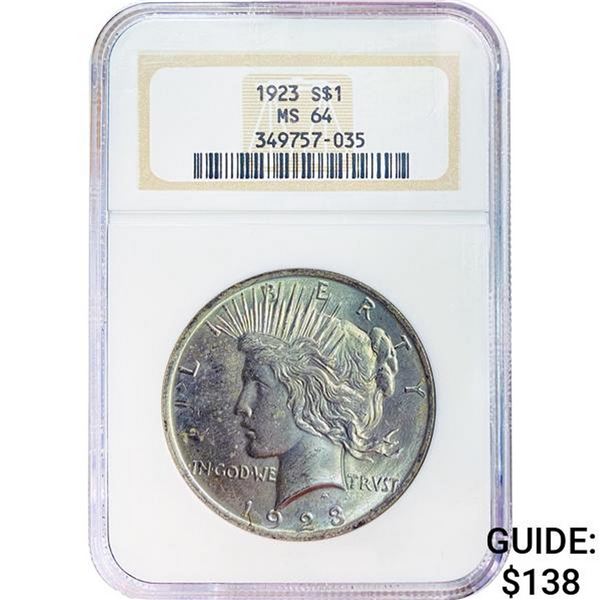 1923 Peace Dollar GSA MS64