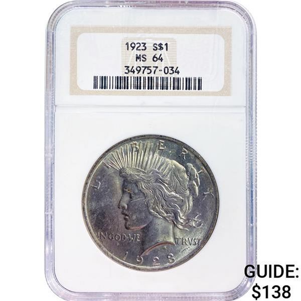 1923 Peace Dollar NGC MS64
