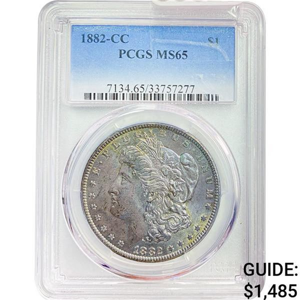 1882-CC Morgan Silver Dollar PCGS MS65