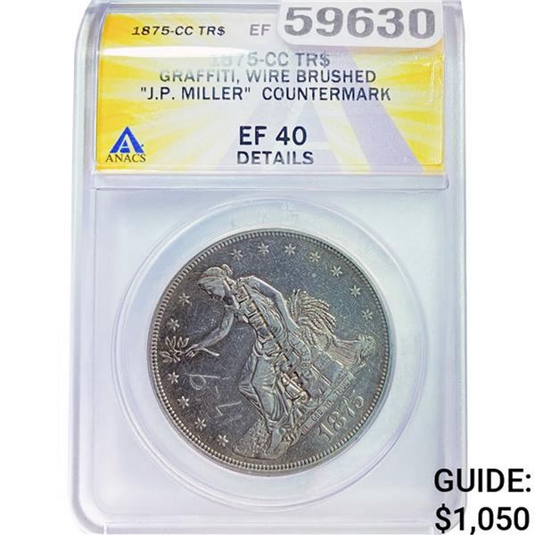 1875-CC Trade Dollar ANACS EF40 Details