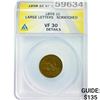 Image 1 : 1858 1C Large Letters ANACS VF30 Details