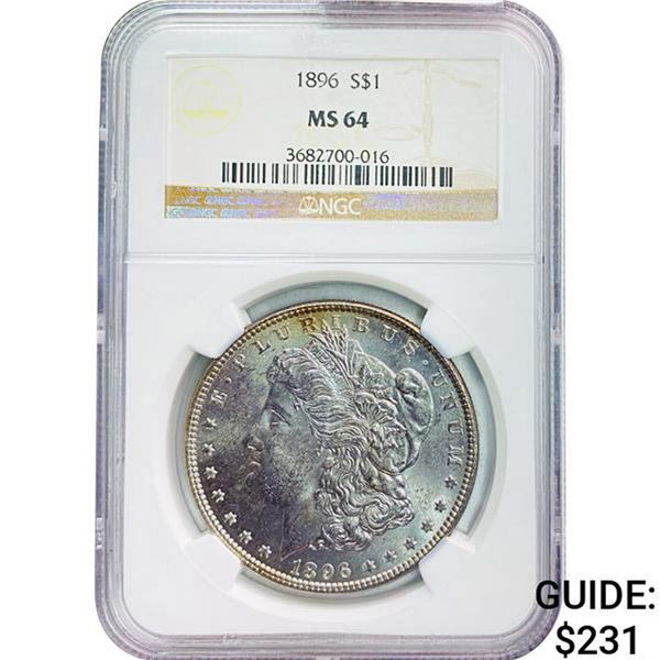 1896 Morgan Silver Dollar NGC MS64